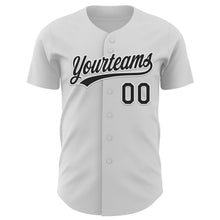 Загрузить изображение в средство просмотра галереи, Custom White Black-Purple 3D Gastric Cancer Ribbon Authentic Baseball Jersey