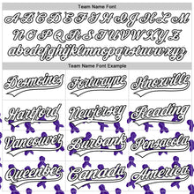 Загрузить изображение в средство просмотра галереи, Custom White Purple-Black 3D Gynecological Cancer Ribbon Authentic Baseball Jersey