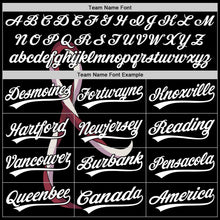 Загрузить изображение в средство просмотра галереи, Custom Black White-Burgund 3D Head And Neck Cancer Ribbon Authentic Baseball Jersey