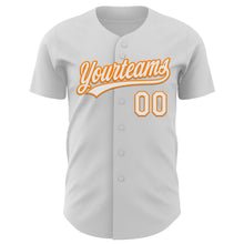 Загрузить изображение в средство просмотра галереи, Custom White Bay Orange-Black 3D Kidney Cancer Ribbon Authentic Baseball Jersey