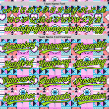 Загрузить изображение в средство просмотра галереи, Custom Pink Neon Green-Black 3D Pattern Design Evil Eyes Authentic Baseball Jersey