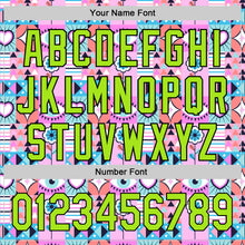 Загрузить изображение в средство просмотра галереи, Custom Pink Neon Green-Black 3D Pattern Design Evil Eyes Authentic Baseball Jersey