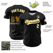 Загрузить изображение в средство просмотра галереи, Custom Black White-Yellow 3D Childhood Cancer Gold Ribbon Authentic Baseball Jersey