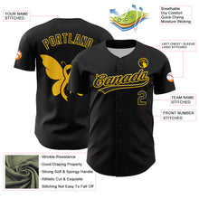 Загрузить изображение в средство просмотра галереи, Custom Black Yellow 3D Childhood Cancer Gold Ribbon Authentic Baseball Jersey