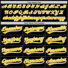 Загрузить изображение в средство просмотра галереи, Custom Black Yellow-White 3D Childhood Cancer Gold Ribbon American Flag Authentic Baseball Jersey