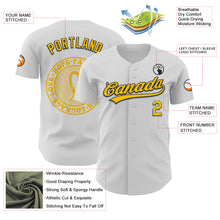 Загрузить изображение в средство просмотра галереи, Custom White Yellow-Black 3D Childhood Cancer Gold Ribbon Authentic Baseball Jersey