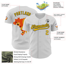 Laden Sie das Bild in den Galerie-Viewer, Custom White Yellow-Black 3D Childhood Cancer Gold Ribbon Authentic Baseball Jersey