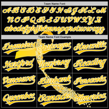 Загрузить изображение в средство просмотра галереи, Custom Black Yellow-White 3D Childhood Cancer Gold Ribbon Authentic Baseball Jersey