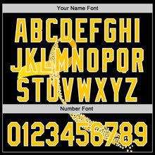 Загрузить изображение в средство просмотра галереи, Custom Black Yellow-White 3D Childhood Cancer Gold Ribbon Authentic Baseball Jersey