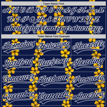 Загрузить изображение в средство просмотра галереи, Custom Navy White 3D Tropical Hawaii Flower Authentic Baseball Jersey