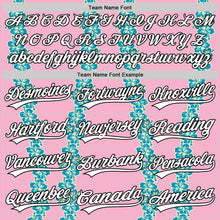 Загрузить изображение в средство просмотра галереи, Custom Light Pink White-Black 3D Tropical Hawaii Flower Authentic Baseball Jersey