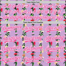 Загрузить изображение в средство просмотра галереи, Custom Light Purple Pink-White 3D Tropical Hawaii Flower Authentic Baseball Jersey