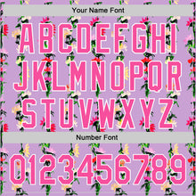 Загрузить изображение в средство просмотра галереи, Custom Light Purple Pink-White 3D Tropical Hawaii Flower Authentic Baseball Jersey