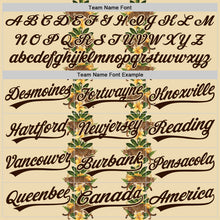 Загрузить изображение в средство просмотра галереи, Custom Cream Brown 3D Tropical Hawaii Jungle Plant And Leopard Authentic Baseball Jersey