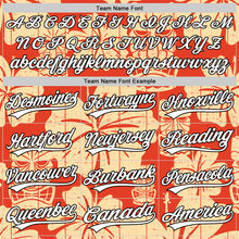 Загрузить изображение в средство просмотра галереи, Custom Red White-Black 3D Tropical Hawaii Flower And Tiki Mask Authentic Baseball Jersey