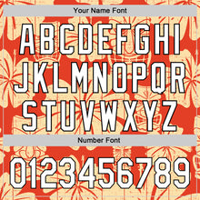 Загрузить изображение в средство просмотра галереи, Custom Red White-Black 3D Tropical Hawaii Flower And Tiki Mask Authentic Baseball Jersey