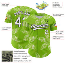 Load image into Gallery viewer, Custom Neon Green White-Black 3D Tropical Hawaii Jungle Plant Authentic Baseball Jersey