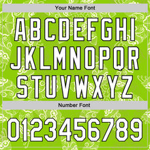 Load image into Gallery viewer, Custom Neon Green White-Black 3D Tropical Hawaii Jungle Plant Authentic Baseball Jersey