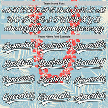 Laden Sie das Bild in den Galerie-Viewer, Custom Shadow Blue White-Black 3D Tropical Hawaii Leaves And Flower Authentic Baseball Jersey