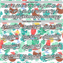 Laden Sie das Bild in den Galerie-Viewer, Custom White Black 3D Tropical Hawaii Jungle Leaves And Flower Authentic Baseball Jersey