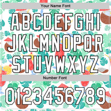 Laden Sie das Bild in den Galerie-Viewer, Custom White Black 3D Tropical Hawaii Jungle Leaves And Flower Authentic Baseball Jersey