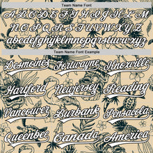 Laden Sie das Bild in den Galerie-Viewer, Custom City Cream White-Black 3D Tropical Hawaii Plant And Flamingo Authentic Baseball Jersey