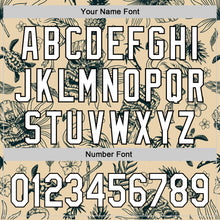 Laden Sie das Bild in den Galerie-Viewer, Custom City Cream White-Black 3D Tropical Hawaii Plant And Flamingo Authentic Baseball Jersey