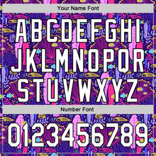 Laden Sie das Bild in den Galerie-Viewer, Custom Purple White-Black 3D Tropical Hawaii Plant Authentic Baseball Jersey