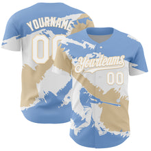 Load image into Gallery viewer, Custom Light Blue White-City Cream 3D Argentina Argentinian Flag Authentic Baseball Jersey