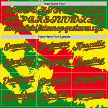 Laden Sie das Bild in den Galerie-Viewer, Custom Grass Green Fire Red-Light Yellow 3D Bolivia Bolivian Flag Authentic Baseball Jersey