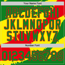 Laden Sie das Bild in den Galerie-Viewer, Custom Grass Green Fire Red-Light Yellow 3D Bolivia Bolivian Flag Authentic Baseball Jersey