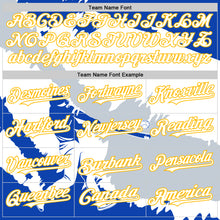 Laden Sie das Bild in den Galerie-Viewer, Custom Thunder Blue Gold-Silver 3D El Salvador El Salvadoran Flag Authentic Baseball Jersey