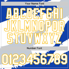 Laden Sie das Bild in den Galerie-Viewer, Custom Thunder Blue Gold-Silver 3D El Salvador El Salvadoran Flag Authentic Baseball Jersey