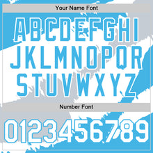 Laden Sie das Bild in den Galerie-Viewer, Custom Sky Blue White-Silver 3D Guatemala Guatemalan Flag Authentic Baseball Jersey