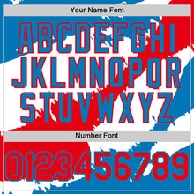 Load image into Gallery viewer, Custom Blue Fire Red-White 3D Panama Panamanian Flag Authentic Baseball Jersey