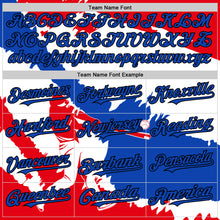 Laden Sie das Bild in den Galerie-Viewer, Custom Fire Red Thunder Blue-Black 3D Paraguay Paraguayan Flag Authentic Baseball Jersey