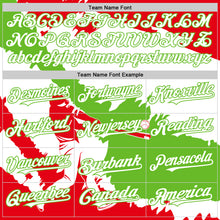 Laden Sie das Bild in den Galerie-Viewer, Custom Fire Red White-Aurora Green 3D Peru Peruvian Flag Authentic Baseball Jersey