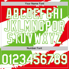 Laden Sie das Bild in den Galerie-Viewer, Custom Fire Red White-Aurora Green 3D Peru Peruvian Flag Authentic Baseball Jersey