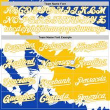 Laden Sie das Bild in den Galerie-Viewer, Custom Thunder Blue White-Yellow 3D Uruguay Uruguayan Flag Authentic Baseball Jersey