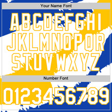 Laden Sie das Bild in den Galerie-Viewer, Custom Thunder Blue White-Yellow 3D Uruguay Uruguayan Flag Authentic Baseball Jersey