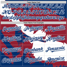 Laden Sie das Bild in den Galerie-Viewer, Custom US Navy Blue Cardinal-White 3D USA Flag Authentic Baseball Jersey