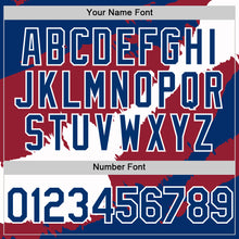 Laden Sie das Bild in den Galerie-Viewer, Custom US Navy Blue Cardinal-White 3D USA Flag Authentic Baseball Jersey