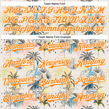 Laden Sie das Bild in den Galerie-Viewer, Custom Cream Bay Orange-White 3D Hawaii Tropical Palm Tree Authentic Baseball Jersey