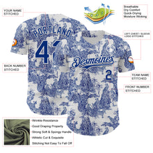 Laden Sie das Bild in den Galerie-Viewer, Custom White Royal 3D Hawaii Tropical Jungle Leopard Authentic Baseball Jersey