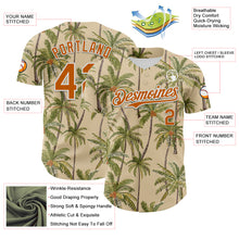 Laden Sie das Bild in den Galerie-Viewer, Custom City Cream Texas Orange-White 3D Hawaii Tropical Coconut Tree Authentic Baseball Jersey