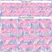 Laden Sie das Bild in den Galerie-Viewer, Custom Light Purple White-Pink 3D Hawaii Beach Tropical Octopus Authentic Baseball Jersey