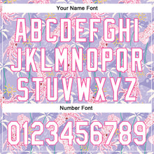 Laden Sie das Bild in den Galerie-Viewer, Custom Light Purple White-Pink 3D Hawaii Beach Tropical Octopus Authentic Baseball Jersey