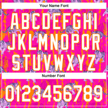 Laden Sie das Bild in den Galerie-Viewer, Custom Deep Pink White-Bay Orange 3D Hawaii Tropical Animal Tiger Authentic Baseball Jersey