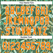 Load image into Gallery viewer, Custom Green Bay Orange-White 3D Hawaii Tropical Leaves And Flowers Authentic Baseball Jersey
