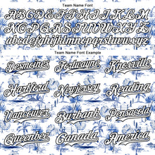 Laden Sie das Bild in den Galerie-Viewer, Custom White Black 3D Hawaii Island Tropical Palm Tree Authentic Baseball Jersey